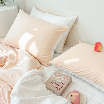 LucidSleep Dear My 柔軟雙面水洗枕頭套 韓國製  70 x 50cm  濃郁桃色  2個