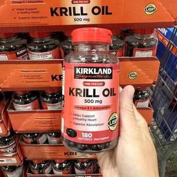 美國代購！原裝正品Kirkland krill oil柯克蘭磷蝦油Omega3蝦青素500mg180粒