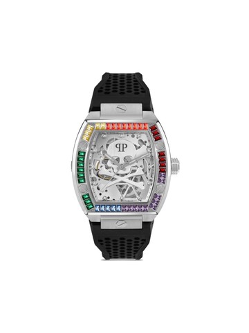 Philipp Plein - The Skeleton 44mm - men - stainless steel/Mineral Glass/Silicone - One Size - Silver