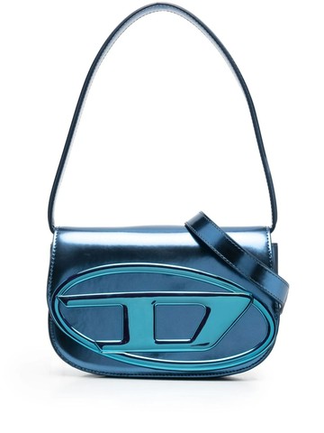 1dr-iconica borsa a spalla in pelle specchiata