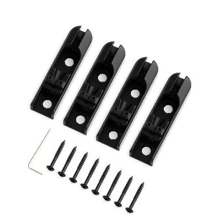 Holmer Bass Guitar Bridge Individual Bass Bridge Tailpiece Single String Bass Bridge for String Bass Guitar Heavy Duty Zinc Saddles. (Black)