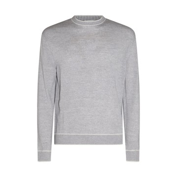 Eleventy - Grey And White Wool Jumper