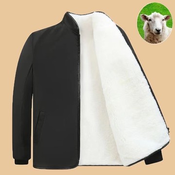 羊皮棉襖男女秋冬新款羊皮毛壹體羊毛襖真羊皮上衣保暖防風厚鑫弘-衣錦男裝