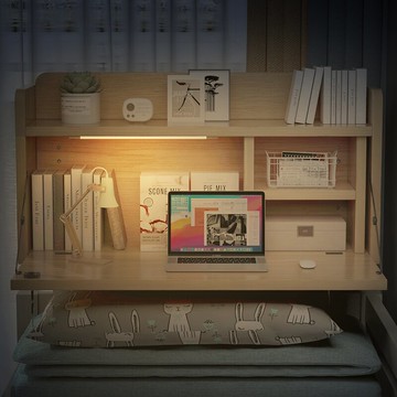 筆記本電腦桌床上懶人書桌臥室折疊桌學生宿舍上鋪帶燈學習小桌子