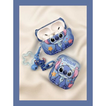ins可愛卡通星星愛心史迪仔airpods4保護套airpod3適用蘋果pro耳機殼二代無線藍牙第三代aipods2代aripod四代