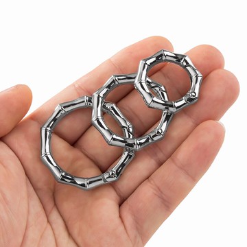 3個套裝 多邊形開口圈鑰匙扣配件彈簧圈創意個性網紅DIY掛件材料