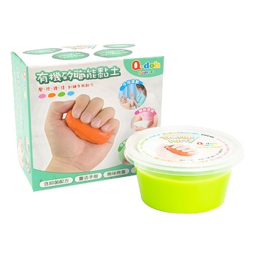 Q-doh 有機矽職能黏土 - 適用於3歲以上兒童 SGS檢驗 通過美國FDA  草綠色  60g  1個