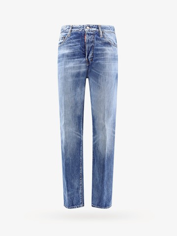 Cotton jeans with suede logo patch - DSQUARED2 - gender_Man
