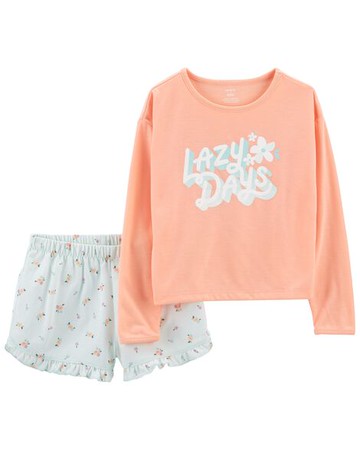 Kid 2-Piece Floral Loose Fit PJs