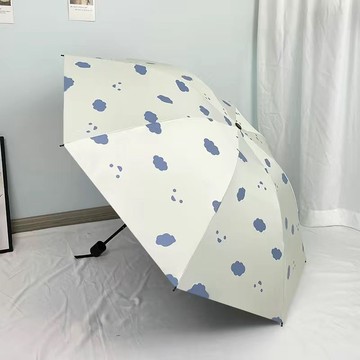 臺灣/✨雨傘高顏值太陽傘防曬遮陽傘晴雨兩用摺疊雨傘簡約卡通學生傘加固男女