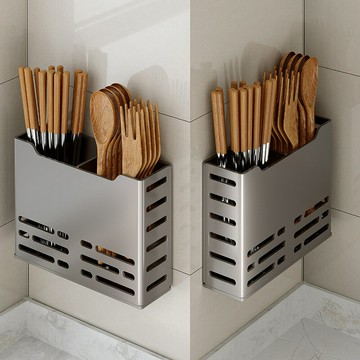APP下單享點數9% 廚房置物架壁掛式筷籠家用免打孔刀具勺子筷子筒放菜刀筷子收納盒