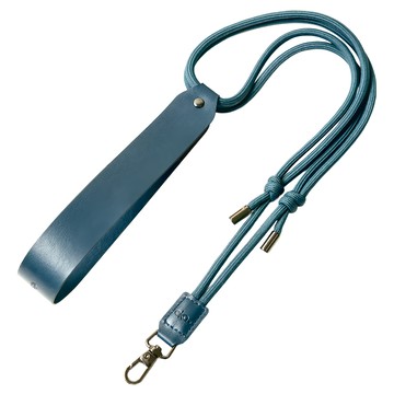 ekax 可調節減壓抽繩背帶 聚酯纖維 PU皮革 五金材質 72公分  碧海藍色  1條