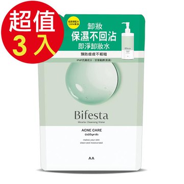 Bifesta 碧菲絲特 抗痘即淨卸妝水(補充包)x3入(360ml/入)