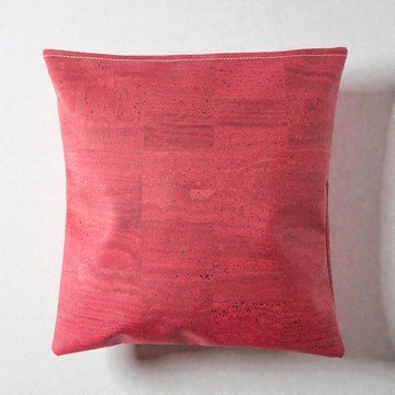 Talawa Cork 軟木皮革抱枕套 (Wine 紅酒色)