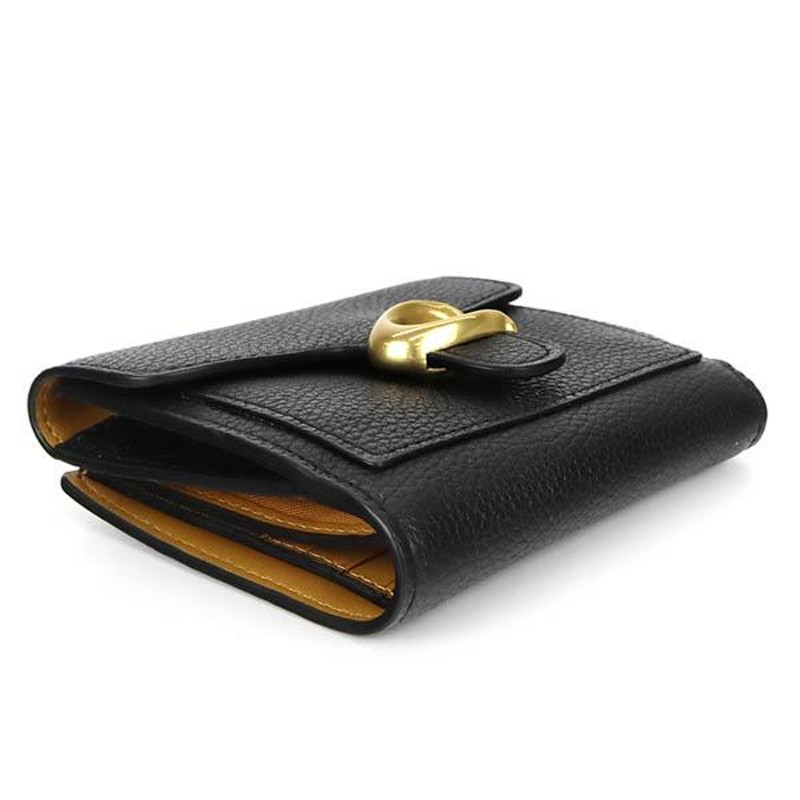 ☆新品☆ 【コーチ】 折財布 二つ折り 黒 レディース 76527 ブランド コーチ 二つ折り財布 COACH 財布 レディース Cバックル レザー