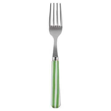 SABRE PARIS WHITE STRIPE 線條玩色系列 點心 蛋糕叉 綠光森林 16cm不鏽鋼壓克力材質  1支