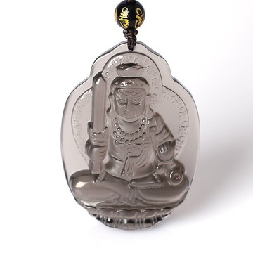 冰種黑曜石不動明王不動尊菩薩十二生肖雞本命佛守護神吊墜