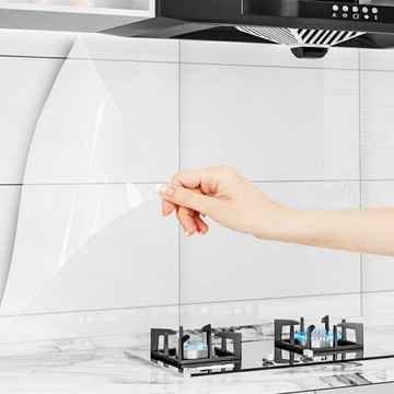 廚房透明防油貼灶臺瓷磚墻貼加厚自粘壁紙防水櫥柜防潮耐高溫貼紙
