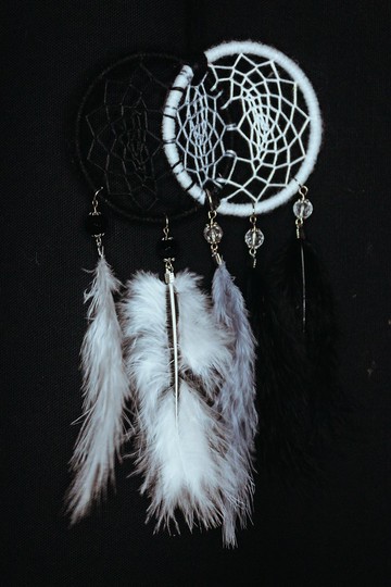 純手工捕夢網 Handmade Dreamcatcher－【混色(黑白灰)】