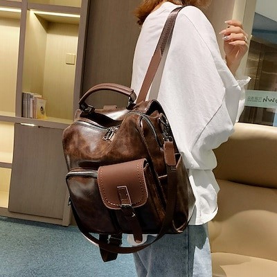 レトロ レディースバッグ リュックサック レディース Pu 通勤通学 可愛い 旅行 リュックデイパッ 通販 Lineポイント最大get Lineショッピング