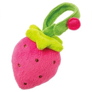 Combi 康貝 草莓布物手搖鈴 柔軟安心布製 三個月以上適用  草莓 粉色  1個