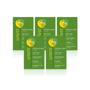 74折｜sonett 牛膽去漬皂100g 5入