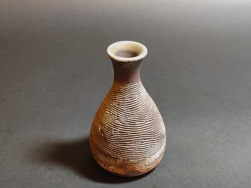 6號 柴燒金銀彩小花瓶