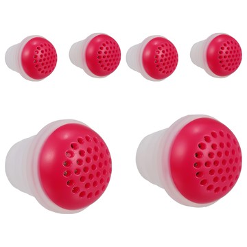 圓形止鼾器 紅色 ABS材質 5x1.2x2.5cm  3組