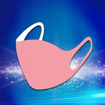 MIT遠紅外線3D成人口罩+濾片(嫩橘粉 中性M-L)