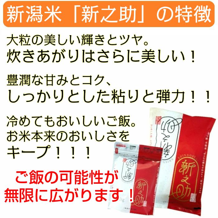 令和５年産　新潟県上越産　特別栽培米　新之助　精米５kg入