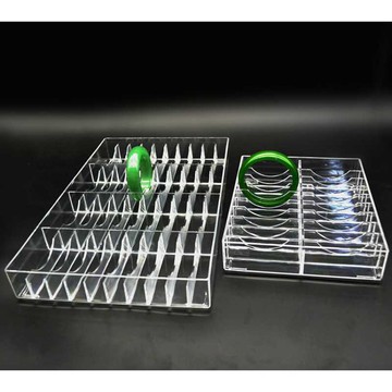 透明亞克力銀飾品鐲子珠寶底座手鐲架展示道具玉石手鐲展拖盤