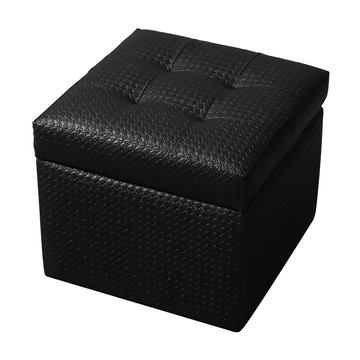 JP Kagu 日式時尚皮沙發椅收納椅-小(二色)黑