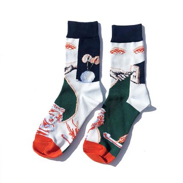 3.33 Select｜YUMI YOSHIMOTO / PORTRAIT LAB系列襪-Living space (冰塊藍）