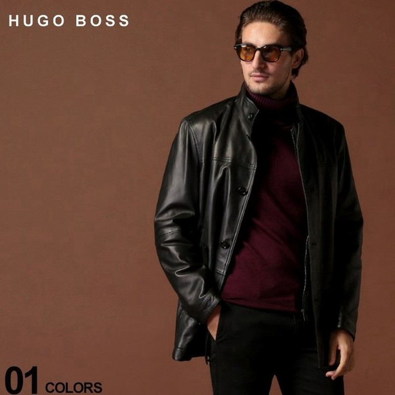 ヒューゴ ボス コート Hugo Boss ラムレザー レザージャケット 羊革 中綿 スタンドカラー ハーフコート ブランド メンズ アウター Hbariko 通販 Lineポイント最大0 5 Get Lineショッピング