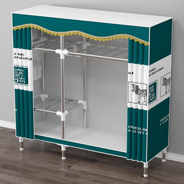 布衣櫃 衣櫃 簡易衣櫃家用臥室布藝組裝布衣櫃出租房用鋼架加粗加厚收納掛衣櫥『XY38226』