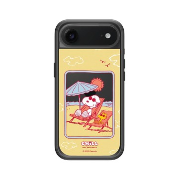 iPhone Air Mod NX -邊框背蓋組合 (相機按鈕) 黑 - 史努比 Snoopy - 曬太陽