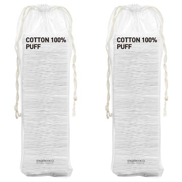 Swanicoco 壓紋化妝棉 100%棉 柔軟親膚  100片  2包