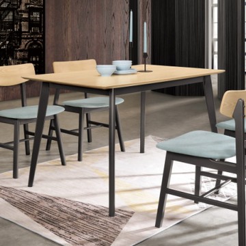 Boden-奧圖4尺北歐風雙色餐桌-120x75x76cm