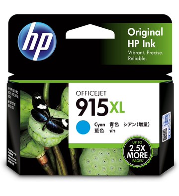 HP 915XL 高印量藍色原廠墨水匣 (3YM19AA) For HP OJ Pro 8010/8012/8020/8022/8028/8026 AiO