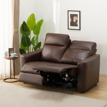 ◎2人用電動沙發 電動可躺式沙發 UM01 半皮 DBR NITORI宜得利家居