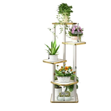 各式花架 YUCN 裕川 花架 白色/灰色 節節高升 5層 客廳落地式  陽臺多層置物架 室內綠蘿植物擺放架