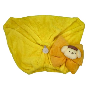 SIMPLE HOUSE 簡單工房 玩偶快乾擦髮帽 黃色  布丁狗  1個