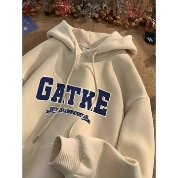 100%純棉連帽加厚加絨衛衣男女早秋冬新款寬松情侶裝衣服重磅外套