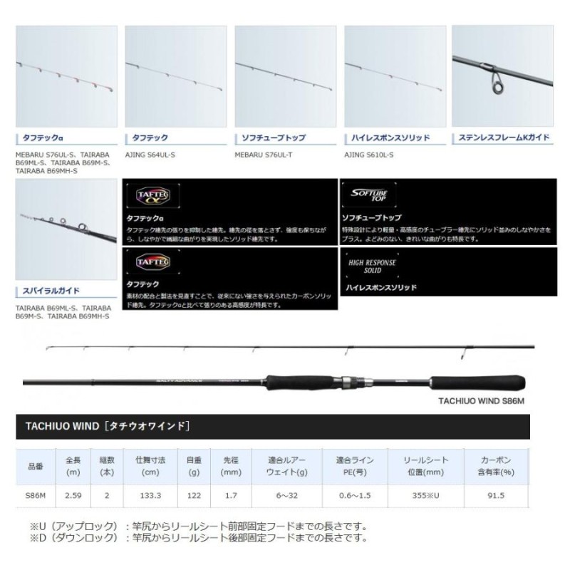 ○シマノ ソルティーアドバンス タチウオワインド S86M (394279 ...