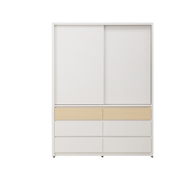 直人木業-NINA簡約風六抽滑門標準衣櫃135公分