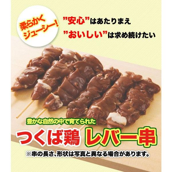 焼き鳥 国産つくば鶏 レバー串 肝 40ｇ×20本 つくば鶏のレバーを使った焼き鳥 バーベキュー、BBQに最適 茨城県産 焼き鳥 焼鳥 やきとり