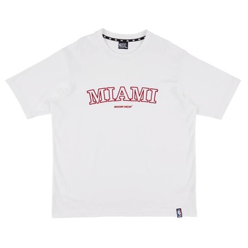 NBA 基本版 隊名刺繡 圓領 短袖上衣 熱火隊