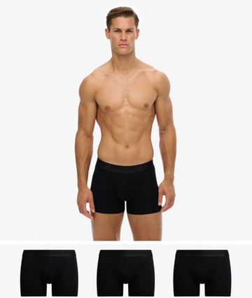 Superdry Men's Boxer Triple Pack Black Size: M