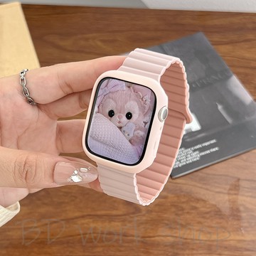磁吸矽膠錶帶 適用 Apple Watch 11 錶帶 s10 9 8 7 6 SE 蘋果手錶錶帶 42mm 蘋果錶帶