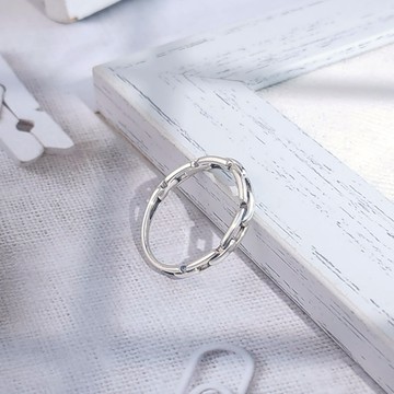 【Giumka】純銀戒指．鍊條造型．食指戒｜堅定信念